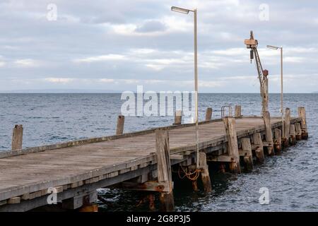 Der kleine kingscote-Steg in Kangaroo Island South Australia am 11. Mai 2021 Stockfoto