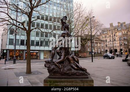 Statue In Manchester, England 8-12-2019 Stockfoto