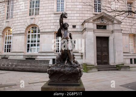 Statue In Manchester, England 8-12-2019 Stockfoto