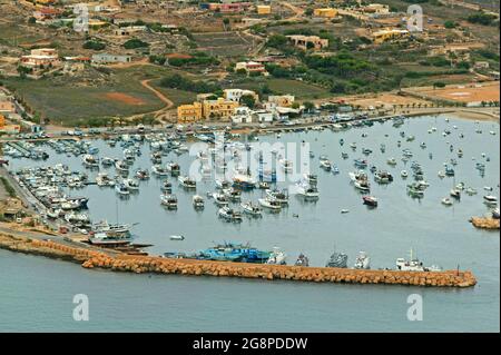 Luftaufnahme, Lampedusa Island, Sizilien, Norditalien, Europa Stockfoto