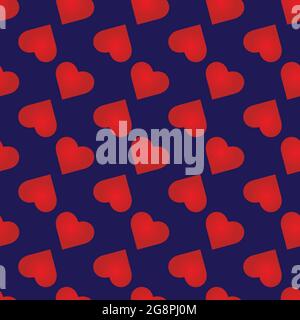Vector einfache nahtlose niedliche Design in Valentinstag in verschiedenen Größen und rosa für die Gestaltung von Hintergrund-Einladungen und Karten, zum Tag der Liebhaber Stock Vektor