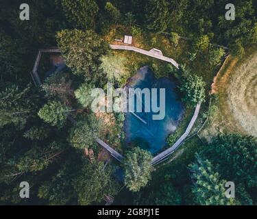 See Meerauge in Ferlach, Österreich Stockfoto