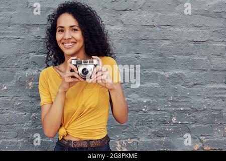 Fotos helfen uns, einen Moment zu vergehen Stockfoto