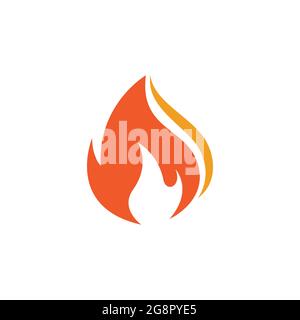 Design-Vorlage für „Hot Flame Fire“-Vektor-Symbol-Illustration Stock Vektor