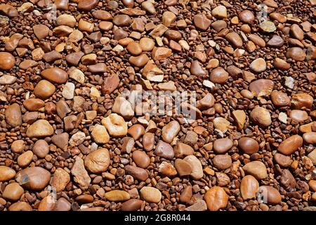 Braune Kieselsteine Hintergrund, Minas Gerais, Brasilien Stockfoto