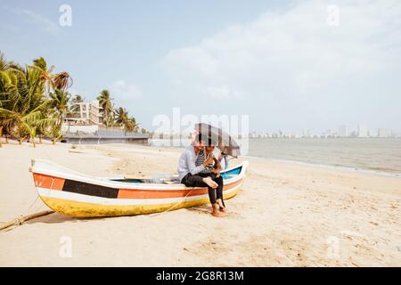 Girgaum Chowpatty Beach in Mumbai, Indien Stockfoto