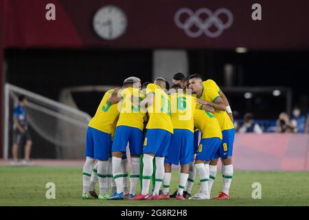 Stadion Yokohama, Yokohama, Japan. Juli 2021. Olympische Spiele 2020 in Tokio, Brasilien gegen Deutschland; Spieler Brasiliens Kredit: Action Plus Sports/Alamy Live News Stockfoto