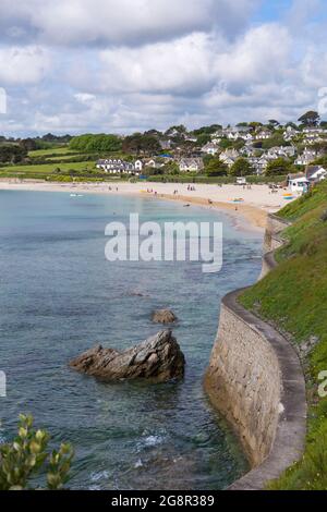 Gyllyngvase Beach, Falmouth, Cornwall, Großbritannien im Juni Stockfoto