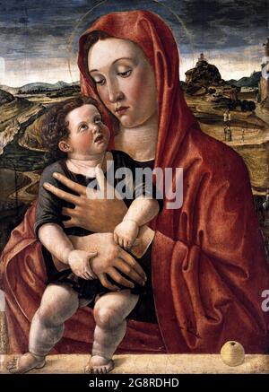 Madonna mit Kind von Giovanni Bellini (um 1435-1516), Öl auf Holz, 1465 Stockfoto