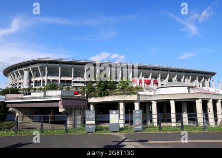 Kanagawa, Japan. 22. Juli 2021. Das Internationale Stadion Yokohama Fußball: Erste Runde der Männer Gruppe D während der Olympischen Spiele 2020 in Tokio im Internationalen Stadion Yokohama in Kanagawa, Japan. Quelle: Naoki Nishimura/AFLO SPORT/Alamy Live News Stockfoto