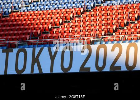 Kanagawa, Japan. 22. Juli 2021. Das Internationale Stadion Yokohama Fußball: Erste Runde der Männer Gruppe D während der Olympischen Spiele 2020 in Tokio im Internationalen Stadion Yokohama in Kanagawa, Japan. Quelle: Naoki Nishimura/AFLO SPORT/Alamy Live News Stockfoto