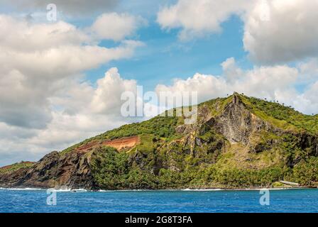 Blick auf die Pitcairn Islands auf den Britischen Südpazifik-Inseln Stockfoto