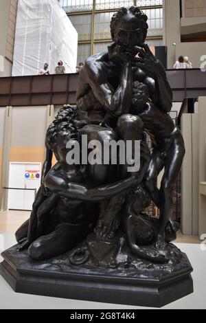 Jean-Baptiste Carpeaux. Ugolin umgeben von seinen vier Kindern. Musée d'Orsay. Paris. Stockfoto