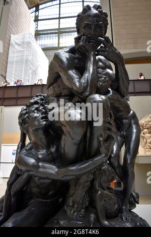 Jean-Baptiste Carpeaux. Ugolin umgeben von seinen vier Kindern. Stockfoto