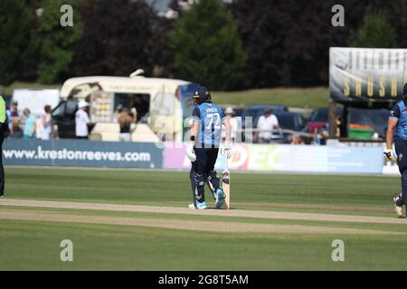 BECKENHAM, GROSSBRITANNIEN. 22. JULI während des Royal London One Day Cup-Spiels zwischen Kent und Durham auf dem County Ground, Beckenham, am Donnerstag, den 22. Juli 2021. (Kredit: Will Matthews | MI News ) Kredit: MI News & Sport /Alamy Live News Stockfoto