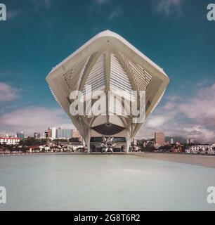 RIO DE JANEIRO, BRASILIEN - 20. Mai 2016: Das Amanha-Museum in Rio de Janeiro, Brasilien Stockfoto
