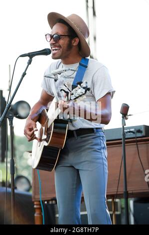 21. Juli 2021 - Raleigh, North Carolina; USA - der Musiker TRE BURT tritt live auf, während seine Tournee 2021 im Red hat Amphitheater in Raleigh Halt macht. Copyright 2021 Jason Moore. (Bild: © Jason Moore/ZUMA Press Wire) Stockfoto