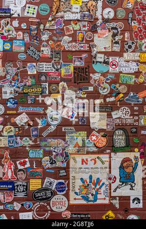 Albuquerque Sticker Wall Stockfoto