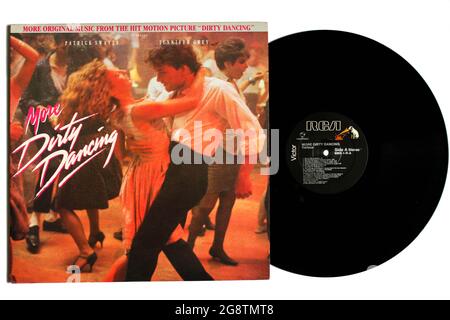 Mehr Dirty Dancing: Original Soundtrack aus dem Vestron Motion Picture. Musikalbum auf Vinyl-Schallplatte. Albumcover Stockfoto