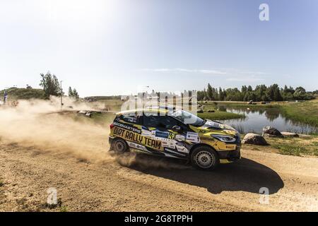 49 Armstrong Jon (gbr), Hall Phil (gbr), Ford Fiesta Rally4, Aktion während der Rallye Estland, 7. Runde der FIA WRC Championship 2021 vom 15. Bis 18. Juli in Tartu, Kreis Tartu in Estland - Foto Nikos Katikis / DPPI Stockfoto