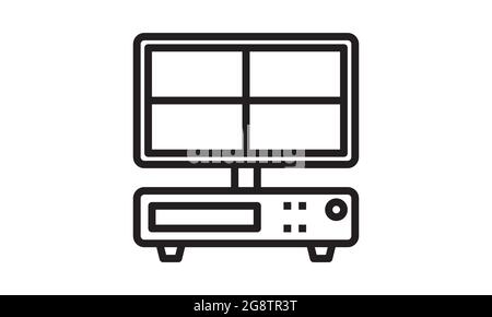 Dvr-Symbol auf weißem Hintergrund, Vector Illustration Stock Vektor