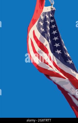 Vereinigte Staaten von Amerika Flaggenvektor Hintergrund. Stock Vektor