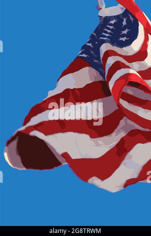 Vereinigte Staaten von Amerika Flaggenvektor Hintergrund. Stock Vektor