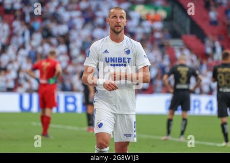 Kopenhagen, Dänemark. Juli 2021. Kamil Wilczek (9) vom FC Kopenhagen beim Qualifikationsspiel der UEFA Europa Conference League zwischen dem FC Kopenhagen und Torpedo Zhodino im Kopenhagener Park. (Foto: Gonzales Photo/Alamy Live News Stockfoto