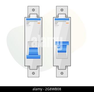 Elektrische Leistungsschalter – Abbildung als EPS 10-Datei Stock Vektor