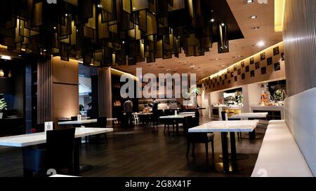 Interior Design Restaurant Dining Hall Fünf-Sterne-Hotel Bangkok Thailand Stockfoto