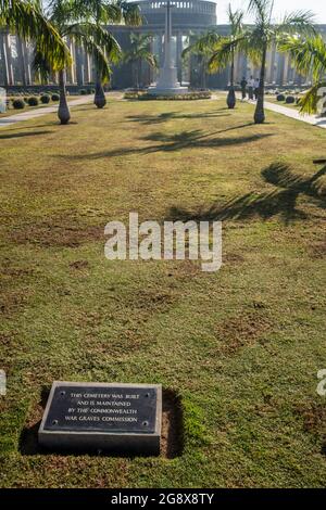 Htauk Kyant war Memorial Cemetery in Yangon, Myanmar Stockfoto