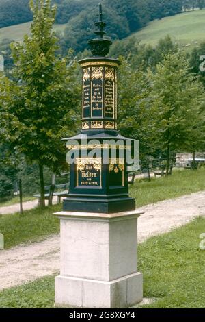 Französisch-preußisches Kriegsdenkmal 1981, Markeschellenberg, Bayern, Deutschland Stockfoto