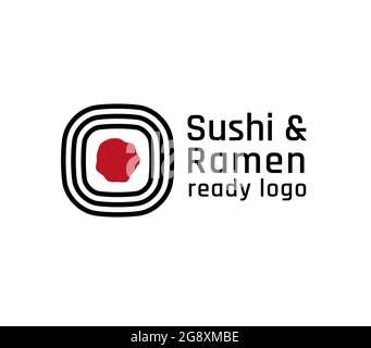 Ready Sushi- und Ramen-Bar-Logo Stock Vektor