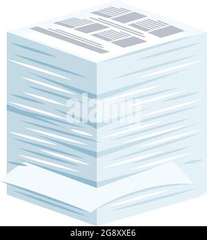 Stapel von Papierblättern Stock Vektor