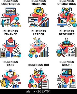 Symbole Für Business Training Sets Vektorgrafiken Stock Vektor