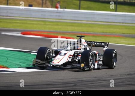 09 Lundgaard Christian (dnk), ART Grand Prix, Dallara F2, Aktion beim 4. Lauf der FIA Formel 2 Meisterschaft 2021 vom 16. Bis 18. Juli 2021 auf dem Silverstone Circuit, in Silverstone, Großbritannien - Foto Xavi Bonilla / DPPI Stockfoto