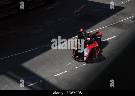 London, Großbritannien. Juli 2021. 23 Buemi Sebastien (SWI), Nissan e.Dams, Nissan IM02, Aktion während des London ePrix 2021, 7. Treffen der Formel-E-Weltmeisterschaft 2020-21, auf dem Excel London vom 24. Bis 25. Juli in London, Vereinigtes Königreich - Foto Xavi Bonilla/DPPI Kredit: Unabhängige Fotoagentur/Alamy Live News Stockfoto