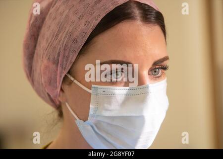 Hannah Spence, diplomierte Krankenschwester und Kosmetikerin Stockfoto