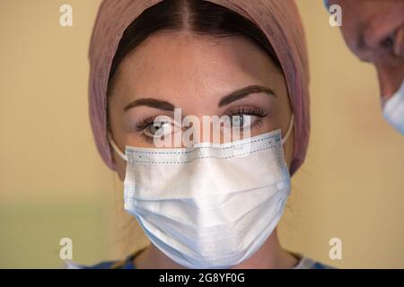 Hannah Spence, diplomierte Krankenschwester und Kosmetikerin Stockfoto