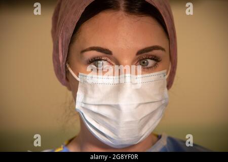 Hannah Spence, diplomierte Krankenschwester und Kosmetikerin Stockfoto