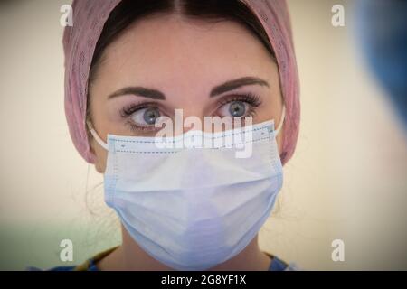 Hannah Spence, diplomierte Krankenschwester und Kosmetikerin Stockfoto