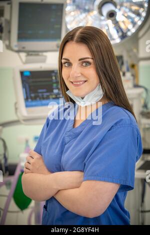 Hannah Spence, diplomierte Krankenschwester und Kosmetikerin Stockfoto