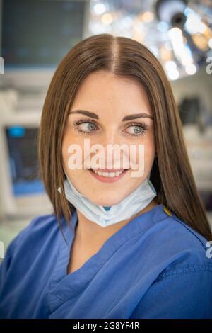Hannah Spence, diplomierte Krankenschwester und Kosmetikerin Stockfoto