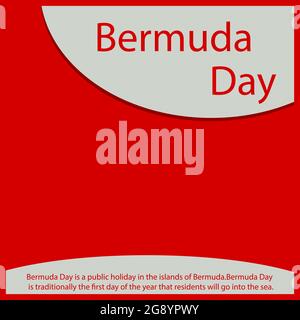 Bermuda Day ist ein Feiertag auf den Inseln Bermuda.Bermuda Day ist traditionell der erste Tag des Jahres, dass die Bewohner ins Meer gehen. Stock Vektor