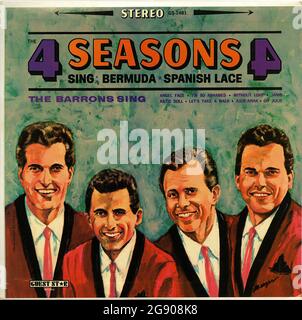 The 4 Seasons Sings Bermuda, Spanish Lace - Vintage Vinyl Record Cover Stockfoto