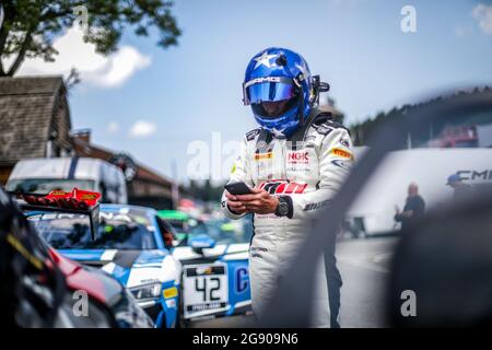 CAMPBELL Christopher (FRA), NM Racing Team, Mercedes-AMG GT4, Portrait beim 4. Lauf des Championnat de France FFSA GT - GT4 France 2021, SRO Speed Week vom 23. Bis 25. Juli 2021 auf dem Circuit de Spa-Francorchamps in Stavelot, Belgien - Foto Jules Benichou / DPPI Stockfoto