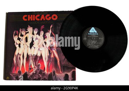 Chicago ist ein amerikanisches Musical mit Musik von John Kander, Texten von Fred Ebb und Buch von Ebb & Bob Fosse. Die ursprüngliche Broadway-Produktion wurde 1975 eröffnet Stockfoto