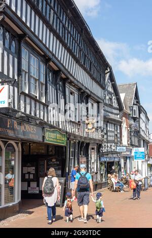 16th Century Crown Hotel, High Street, Nantwich, Ches hire, England, Vereinigtes Königreich Stockfoto