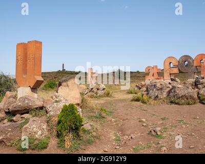 Armenische Alphabet Buchstaben Stockfoto