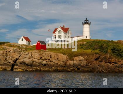 Cape Neddick (Nubble) Lighthouse, York, Maine Stockfoto